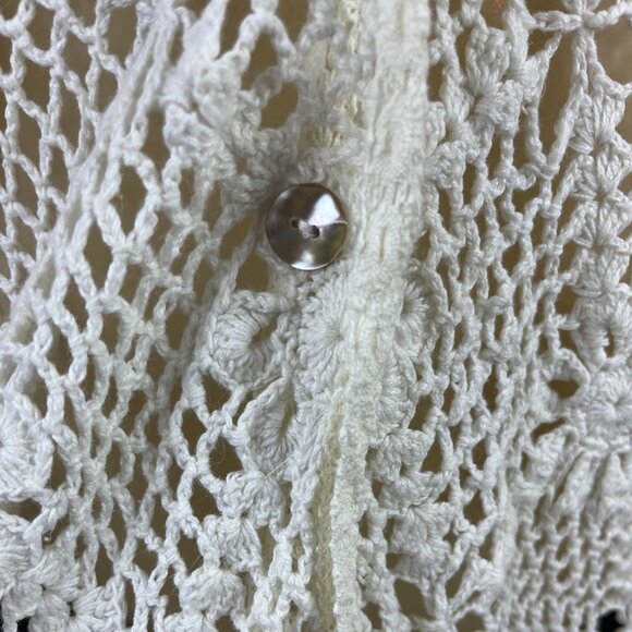 Kathryn Deene Womens Crochet Lace Sleeveless Cardigan Vest Size 22/34 - Picture 6 of 8